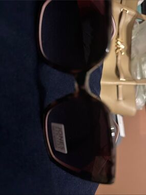 Jones New York Women’s Large Framed Pink Leopard Print Sunglasses